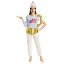 (taglia unica, Teiera) Costume di Halloween a tema teiera, tazza e candela, abito da palcoscenico unisex, taglia unica