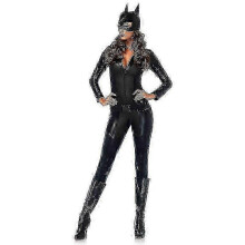 (METRO, estilo 2) Disfraz de Catwoman para adulto, traje de gata para mujer, disfraz de Halloween