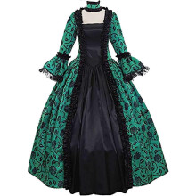 (Small, Green) Halloween Renissance Dresses Women's Dress Plus Size Medieval Ball Gowns Halloween Costumes for Women Victorian Dress