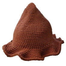 (C3) Handmade Crochet Witch Hat for Halloween Party Women Men Wizard Cap Role Play Costume Hat Party Headwear Head Accessory C2