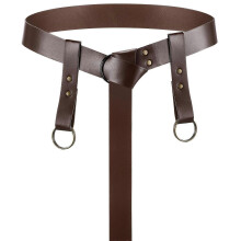 (Stijl 1) Middeleeuwse ridder leren riem zwaarden kikkers rok wandelschoenen renaissance kostuum accessoires Halloween ridder piraat cosplay stijl 1