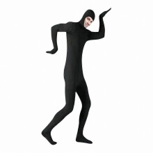 (XXL, Nero) Tuta intera unisex in spandex per Halloween, cosplay e feste in maschera.