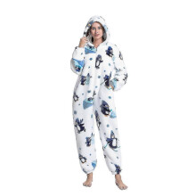 (L, Pinguin) Tier-Overall, Damen-Fleece-Pyjama, Erwachsenen-Tier-Halloween-Cosplay-Kostüm