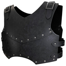 (Black) Medieval Chest Shield Medieval Chest Armor Costume, Medieval Chest Guard for Halloween Cosplay Party Stage Performances Black
