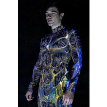 (S) Cyborg Halloweenkostuum voor mannen, robot- en alienkostuums voor stellen