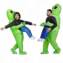 (160 bis 190 cm für Erwachsene) Aufblasbares Alien-Kostüm für Halloween – Lustiges und einzigartiges Kostüm für Erwachsene und Kinder