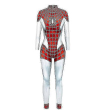 (XL, 1 red white) Spiderman Cosplay Woman Sexy Zentai Suit Spandex Bodysuit Superhero Spiderman Costume Halloween Carnival Fancy Dress Jumpsuit