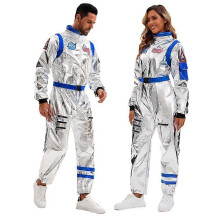 (XL, Blau) Yixiaoyi Astronautenkostüm, Raumanzug, Halloween-Cosplay-Overall für Damen und Herren, Wandering Earth Outfit