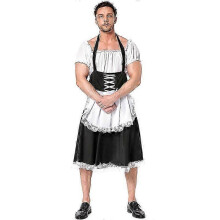(M) Dienstmeisjesuniform voor mannen Cafékostuum Halloween Carnaval Feest Verkleedkostuum_c*