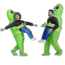 (De 160 a 190 cm para adultos) Disfraz inflable de alienígena para Halloween, color verde, talla XL para cosplay - FKB