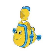 (A3, L (110-120 cm)) Klassieke animefilm clownvis Moni schattig kindercosplaykostuum Halloween kerst baby combinatie speelkostuum