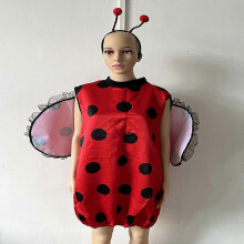 (SG, Rojo) Kit de disfraz de Halloween para adultos: lindo disfraz de mariquita abeja amarilla con diadema de antenas, medias a rayas y leggings - DSW