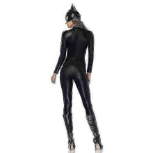 (S, estilo 2) Disfraz de Catwoman para adulto, traje de gata para mujer, disfraz de Halloween