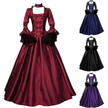 (X-Large, Z1-blue) Halloween Renissance Dresses Women's Dress Plus Size Medieval Ball Gowns Halloween Costumes for Women Victorian Dress