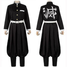 (M, Outfits with Wig) Demon Slayer Rengoku Kyoujurou Cosplay Party Costume Outfits Halloween Party Anime Set Gifts
