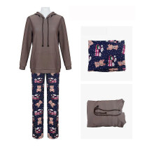 (XXL, D) Demon Hunters Mira Zoe Rumi Pyjama Cosplay Kostüm Anime Mädchen Lila Pyjama Gelber Kapuzenpullover Halloween Uniform Set