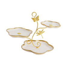 3 Layer Cupcake Display Stand with Serving Platter for Cakes Fruit Cookie Candy