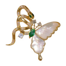 Elegant Vintage Romantic Butterfly Brooch Pin for Women Animal Style Jewelry Brooch Gift