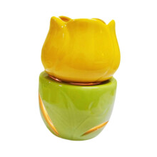 Aroma Oil Diffuser Ceramic Flower Shaped Candle Essential Oil Burner Easy to Use