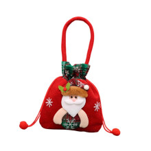 Santa Claus Christmas Tote Bag Xmas Treat Bag Festival Holiday Gift Doll Bag
