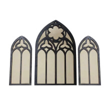 Gothic Wall Mirrors 3PCS Set Vintage Decorative Art for Gothic Home Decor