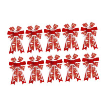 10 Pack Red Christmas Ribbon Bows for Christmas Tree Decor Birthday Garland Ornaments