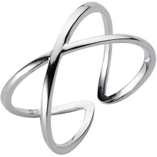 925 Sterling Silver Polished Open Crisscross Wrap Ring Adjustable Wedding Band Gift