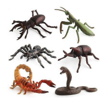 Realistic Insect Animal Figures 6-Piece Set Kids Educational Toy Collection