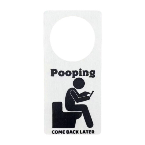 Durable Practical Bathroom Door Occupied Sign Come Back Later Hanger Gift