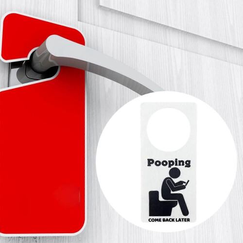 Durable Practical Bathroom Door Occupied Sign Come Back Later Hanger Gift 1