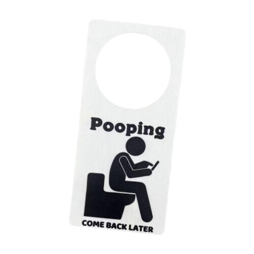 Durable Practical Bathroom Door Occupied Sign Come Back Later Hanger Gift 2