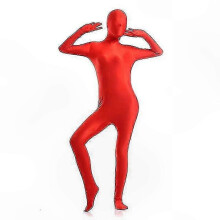 (XS, Rojo) Mono de cuerpo completo de spandex para adultos - Disfraz unisex para Halloween y eventos