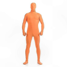 (XS, Naranja) Mono de cuerpo completo de spandex para adultos - Disfraz unisex para Halloween y eventos