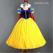 (S, Adult Costume) Adult Cosplay Dress Snow White Girl Princess Dress Women Adult Cartoon Princess Snow White Halloween Party Costume K