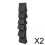 Grey Wall Mounted 6 Pocket Shoe Organizer for Door 2 Pack 3