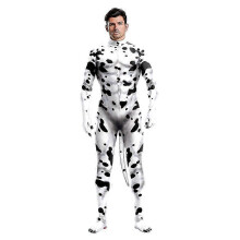 (2XL, Please refer to the instruction manual for use) Dalmatians Cosplay Costume for Adults Animal Jumpsuit Halloween Disguise Carnival Costume