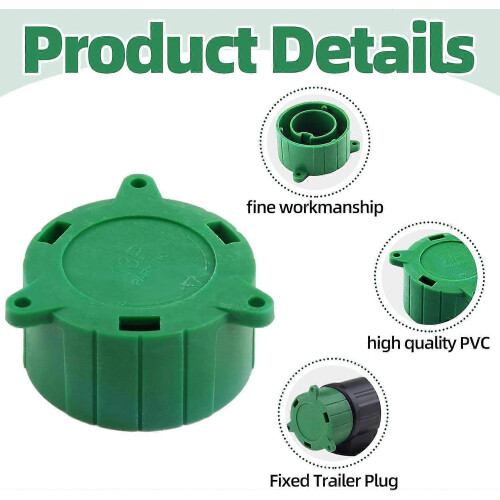 2 Pack 13 Pin Trailer Plug Alignment Tool Dustproof Cap Green for Caravan Conversion 2