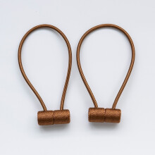 Magneettiset verhonpidikkeet, ei porausta, koristeelliset köysipidikkeet (2 kpl) LightBrown