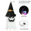 Halloween Hanging Ghost LED Lights Set Glowing Horror Props Witch Hat Lamp Decoration 4