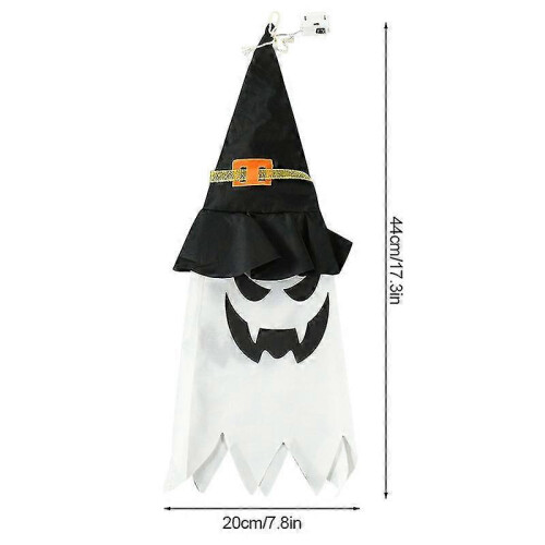 Halloween Hanging Ghost LED Lights Set Glowing Horror Props Witch Hat Lamp Decoration 2