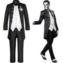 (XXL, uomini) Costume completo da cosplay dei Ghost BC per uomo - Outfit della band Ghost, completo per feste di Halloween - FKB