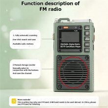Digital Radio with TF Card Insertion, FM Radio, Alarm Clock, Timer, Portable Outdoor Function