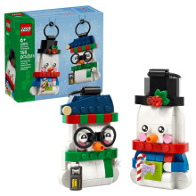 LEGO 40812 - Dekorative Schneemänner - 2 Figuren zum Aufhängen - Set für Kinder - Ab 6 Jahren