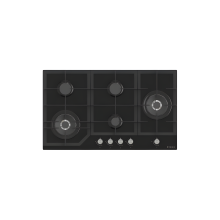 Teknix BITK290GH5B - Black Glass 90cm Gas Hob - 5 Burner
