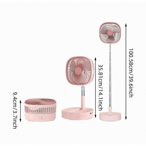 Portable, Foldable, Rechargeable Oscillating Fan With 7200 Mah._Surprise Gift 2