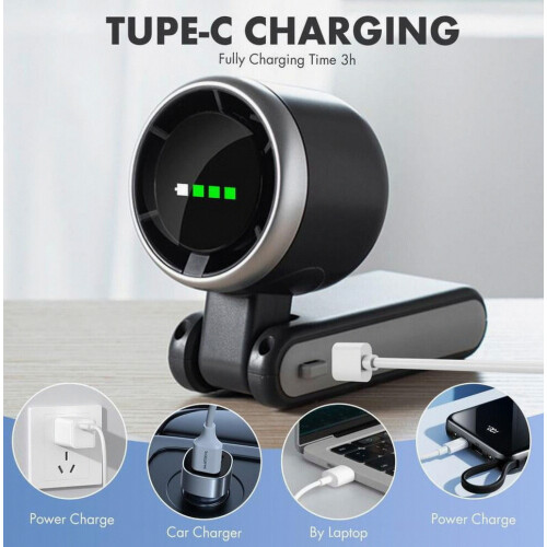 Φορητός ανεμιστήρας Turbo με 5 ταχύτητες και σύνδ 2