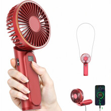 Draagbare handventilator, 4000 mAh, 6 snelheden, oplaadbaar via USB._Verrassingscadeau
