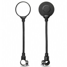 Par de espejos retrovisores para bicicleta, ajustables 360, con manguera y reflector. Compatibles con bicicletas de montaña, eléctricas, etc._Regalo