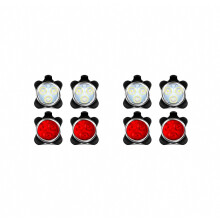 Juego de 8 luces LED recargables USB para bicicleta, delanteras y traseras, compatibles con accesorios para bicicleta nocturna. Regalo sorpresa.