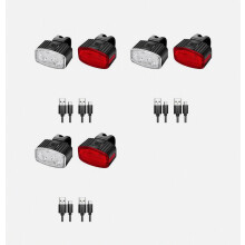Juego de 3 luces recargables USB para bicicleta, potentes luces LED delanteras y traseras compatibles con bicicletas, linterna de carretera impermeab